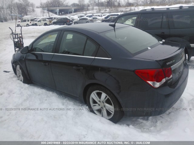 1G1P75SZ1E7100053 - 2014 CHEVROLET CRUZE Dark Blue photo 3