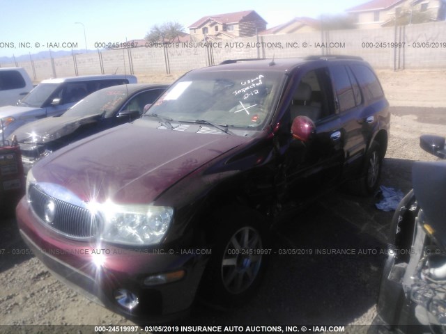 5GADS13S452108083 - 2005 BUICK RAINIER CXL MAROON photo 2