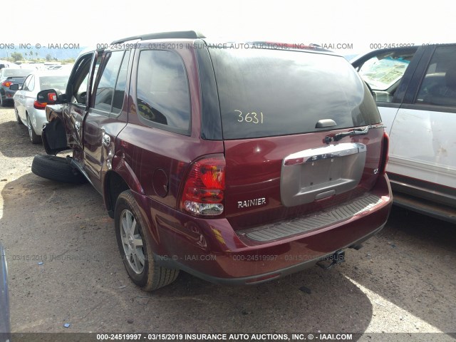 5GADS13S452108083 - 2005 BUICK RAINIER CXL MAROON photo 3