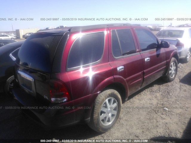 5GADS13S452108083 - 2005 BUICK RAINIER CXL MAROON photo 4