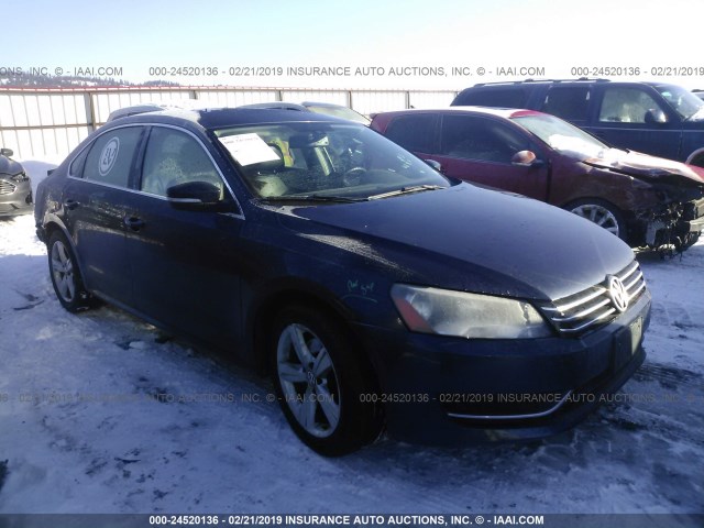 1VWBP7A36DC064311 - 2013 VOLKSWAGEN PASSAT SE BLUE photo 1