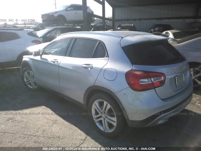 WDCTG4GB7FJ129809 - 2015 MERCEDES-BENZ GLA 250 4MATIC SILVER photo 3