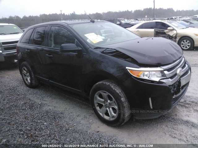 2FMDK3JC4DBB55348 - 2013 FORD EDGE SEL BLACK photo 1