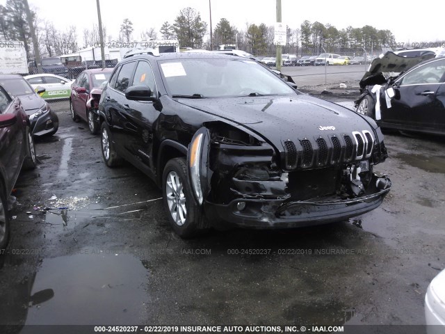 1C4PJLCBXEW299785 - 2014 JEEP CHEROKEE LATITUDE BLACK photo 1