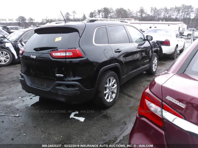 1C4PJLCBXEW299785 - 2014 JEEP CHEROKEE LATITUDE BLACK photo 4