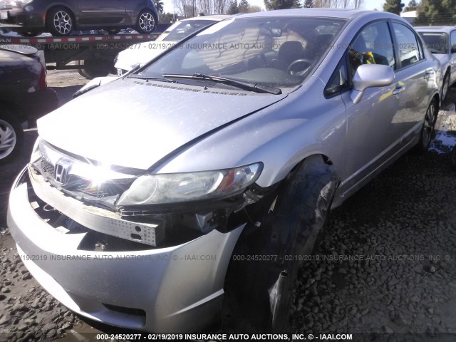 19XFA1F90AE017215 - 2010 HONDA CIVIC EXL SILVER photo 2