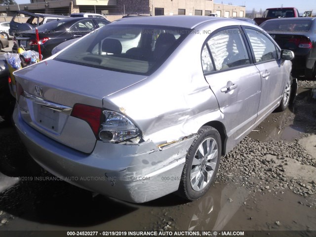 19XFA1F90AE017215 - 2010 HONDA CIVIC EXL SILVER photo 4