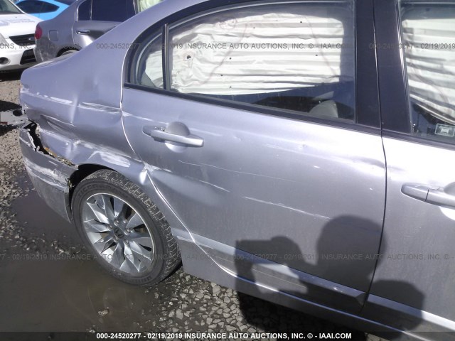 19XFA1F90AE017215 - 2010 HONDA CIVIC EXL SILVER photo 6