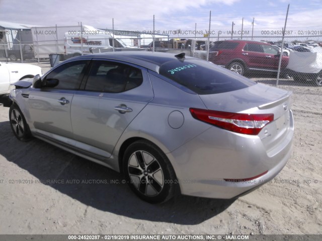 KNAGM4AD2D5041523 - 2013 KIA OPTIMA HYBRID GRAY photo 3