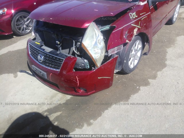 3N1AB61E28L627439 - 2008 NISSAN SENTRA 2.0/2.0S/2.0SL RED photo 6