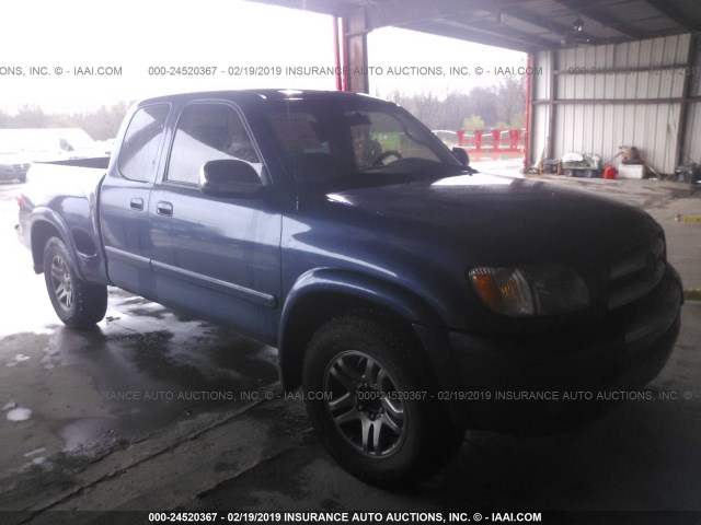 5TBRT34114S451016 - 2004 TOYOTA TUNDRA ACCESS CAB SR5 BLUE photo 1