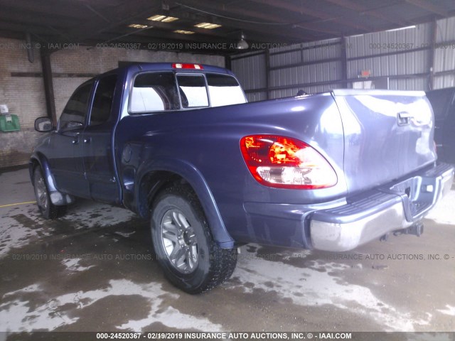 5TBRT34114S451016 - 2004 TOYOTA TUNDRA ACCESS CAB SR5 BLUE photo 3