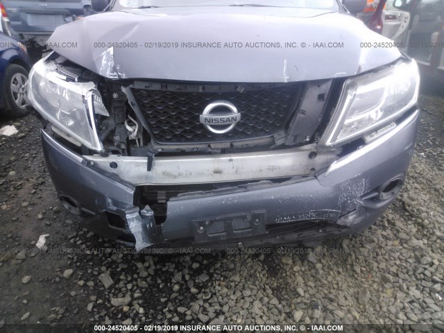 5N1AR2MM6DC667335 - 2013 NISSAN PATHFINDER S/SV/SL/PLATINUM GRAY photo 6