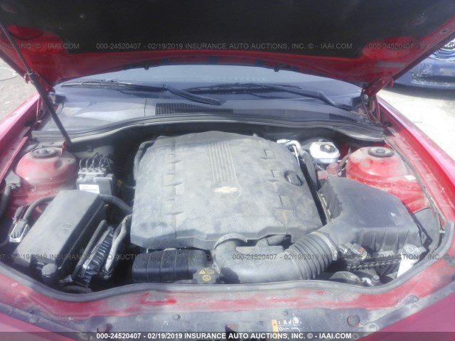 2G1FA1E37C9168740 - 2012 CHEVROLET CAMARO LS RED photo 10