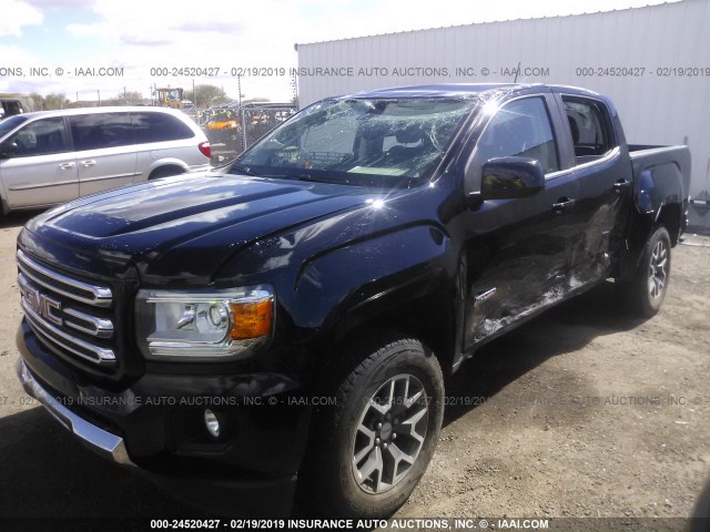 1GTG6CEN3H1188862 - 2017 GMC CANYON SLE BLACK photo 2