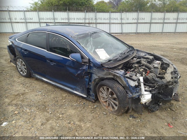 5NPE34AFXFH076053 - 2015 HYUNDAI SONATA SPORT/LIMITED BLUE photo 1