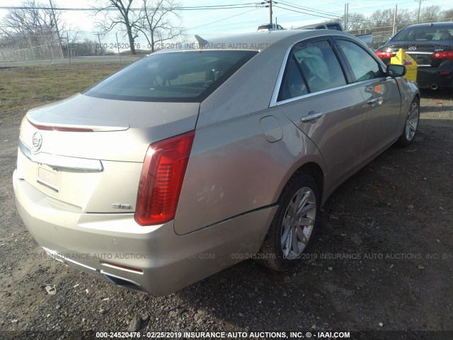 1G6AX5S36E0183046 - 2014 CADILLAC CTS LUXURY COLLECTION GOLD photo 4