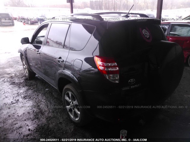 JTMZF34V995001841 - 2009 TOYOTA RAV4 LIMITED BLACK photo 3