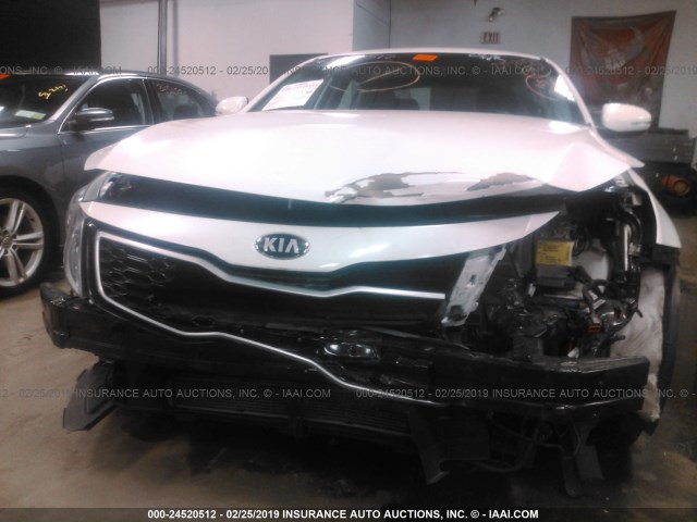 KNAGM4AD3D5045791 - 2013 KIA OPTIMA HYBRID WHITE photo 6