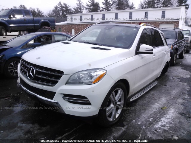 4JGDA5HB3FA538904 - 2015 MERCEDES-BENZ ML 350 4MATIC WHITE photo 2