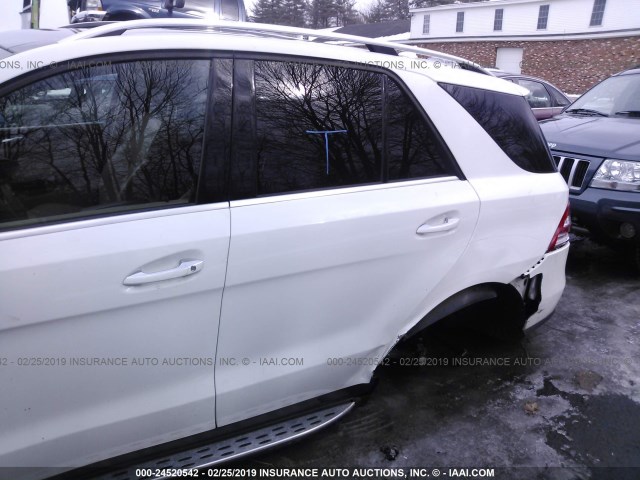 4JGDA5HB3FA538904 - 2015 MERCEDES-BENZ ML 350 4MATIC WHITE photo 6