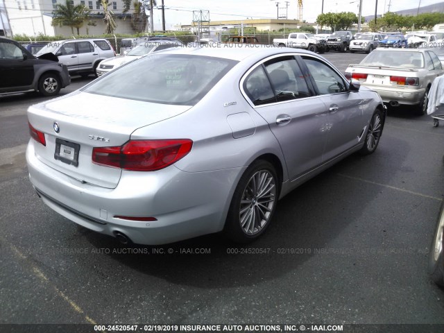 WBAJA9C56JB249158 - 2018 BMW 530E SILVER photo 4