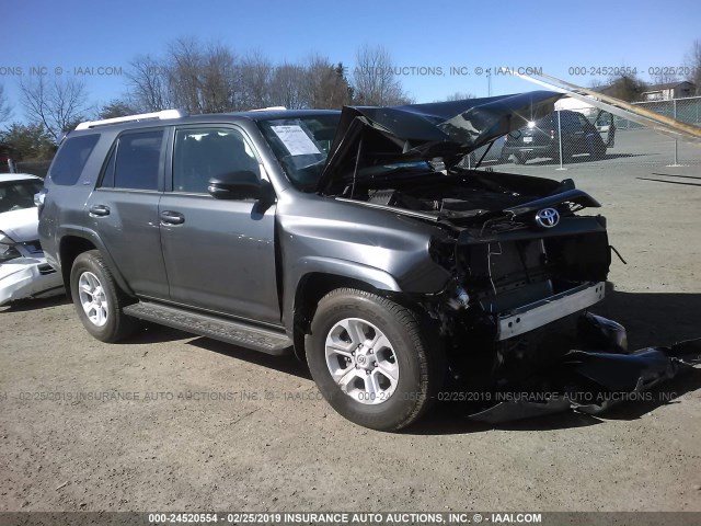 JTEBU5JR4J5597242 - 2018 TOYOTA 4RUNNER SR5 PREM/LTDL/TRAIL/TRD GRAY photo 1