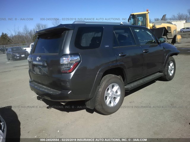 JTEBU5JR4J5597242 - 2018 TOYOTA 4RUNNER SR5 PREM/LTDL/TRAIL/TRD GRAY photo 4