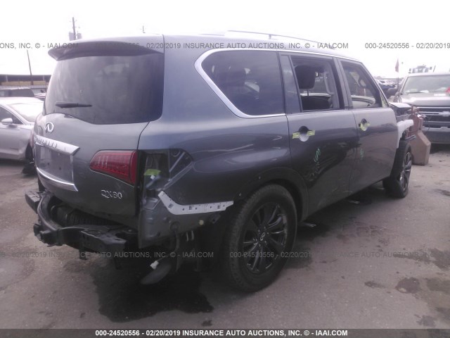 JN8AZ2NF6H9642463 - 2017 INFINITI QX80 SIGNATURE GRAY photo 4