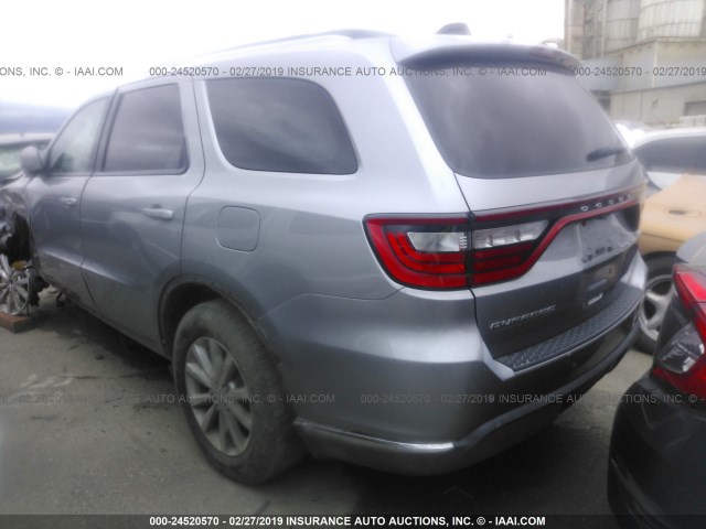 1C4RDHAG3FC113941 - 2015 DODGE DURANGO SXT SILVER photo 3