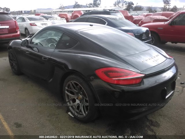 WP0AA2A80EK174504 - 2014 PORSCHE CAYMAN BLACK photo 3