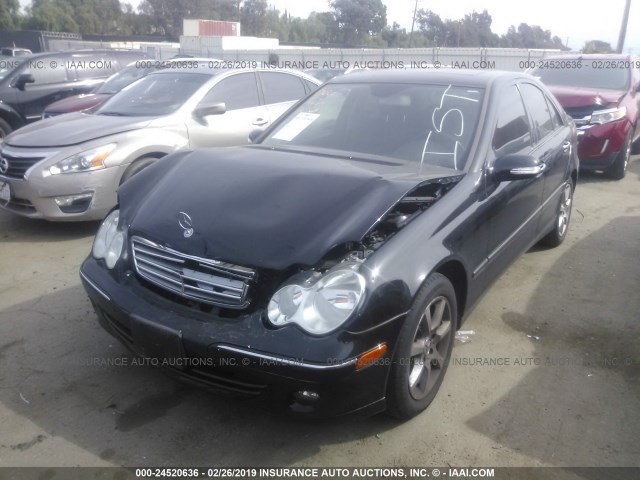 WDBRF54H17A939633 - 2007 MERCEDES-BENZ C 280 BLACK photo 2