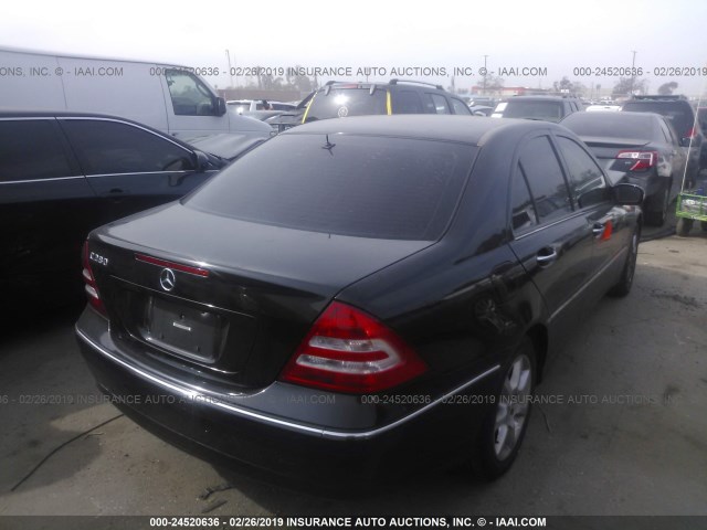 WDBRF54H17A939633 - 2007 MERCEDES-BENZ C 280 BLACK photo 4