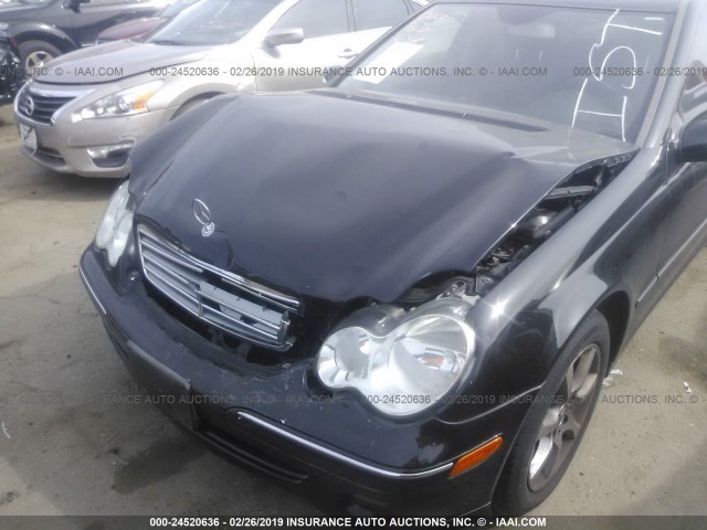 WDBRF54H17A939633 - 2007 MERCEDES-BENZ C 280 BLACK photo 6