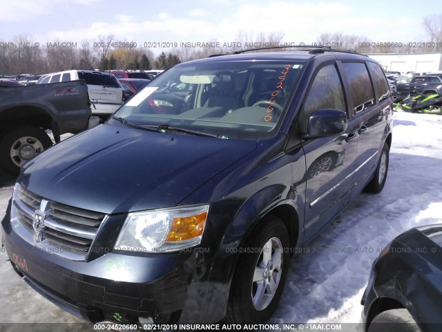 2D8HN54129R564757 - 2009 DODGE GRAND CARAVAN SXT Dark Blue photo 2