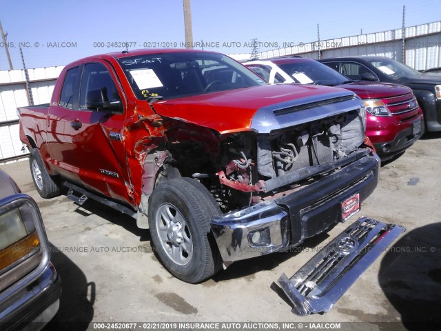 5TFUW5F13GX553174 - 2016 TOYOTA TUNDRA DOUBLE CAB SR/SR5 ORANGE photo 1