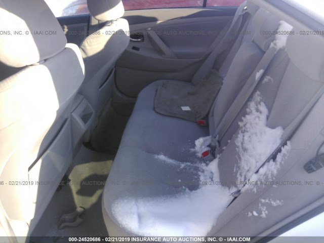 4T1BE46K58U742971 - 2008 TOYOTA CAMRY CE/LE/XLE/SE WHITE photo 8