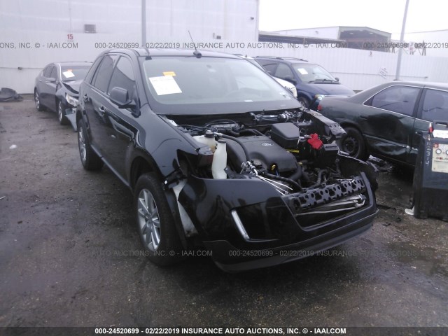 2FMDK3JC5EBB85623 - 2014 FORD EDGE SEL BLACK photo 1