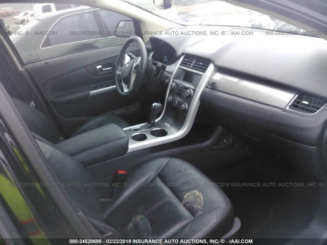 2FMDK3JC5EBB85623 - 2014 FORD EDGE SEL BLACK photo 5