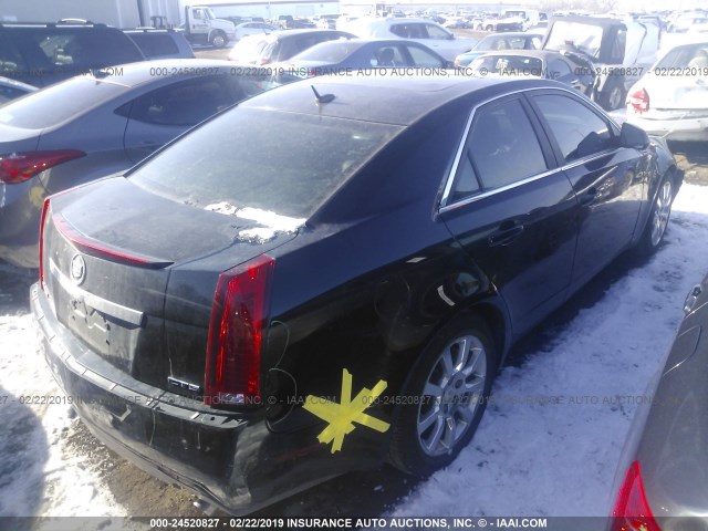 1G6DV57V280214732 - 2008 CADILLAC CTS HI FEATURE V6 BLACK photo 4