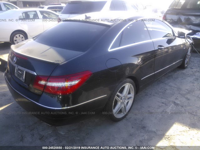 WDDKJ5KB5CF172162 - 2012 MERCEDES-BENZ E 350 BLACK photo 4