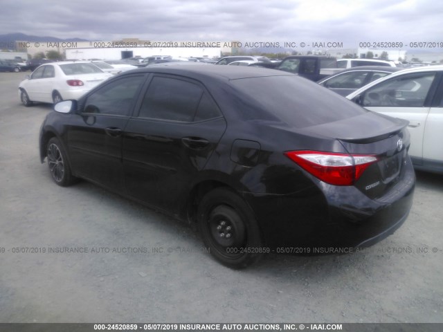 5YFBURHE5FP296875 - 2015 TOYOTA COROLLA L/LE/LE PLS/PRM/S/S PLS BLACK photo 3