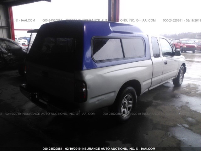 5TEVL52N04Z444892 - 2004 TOYOTA TACOMA XTRACAB SILVER photo 4