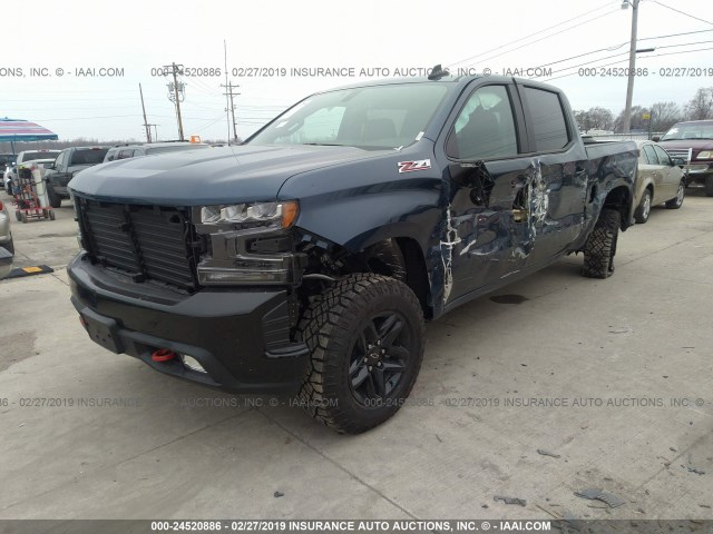 1GCPYFEDXKZ136995 - 2019 CHEVROLET SILVERADO K1500 LT TRAIL BOSS BLUE photo 2