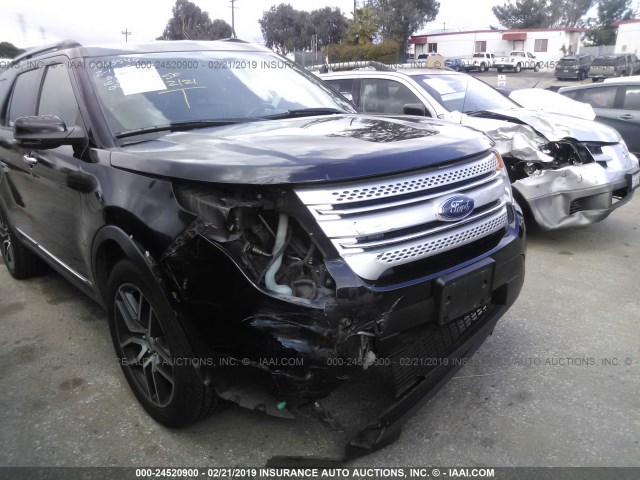 1FM5K8D85DGC10617 - 2013 FORD EXPLORER XLT BLACK photo 6