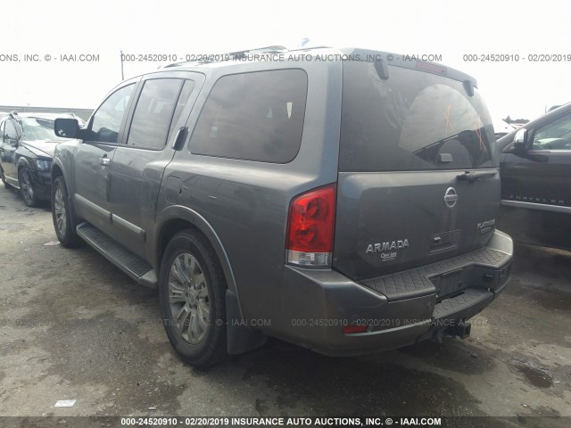 5N1BA0ND8FN611273 - 2015 NISSAN ARMADA SV/SL/PLATINUM GRAY photo 3