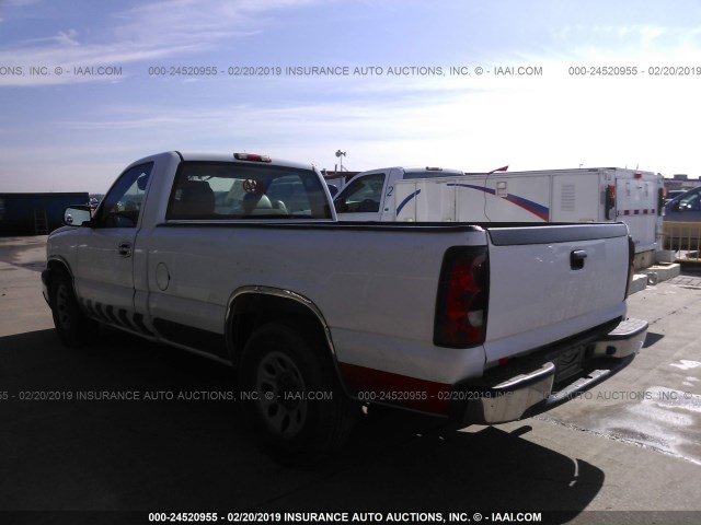 1GCEC14X77Z172428 - 2007 CHEVROLET SILVERADO C1500 CLASSIC WHITE photo 3