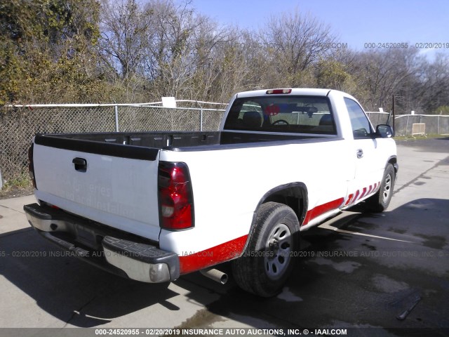 1GCEC14X77Z172428 - 2007 CHEVROLET SILVERADO C1500 CLASSIC WHITE photo 4