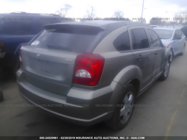 1B3HB48B48D652135 - 2008 DODGE CALIBER SXT BROWN photo 4