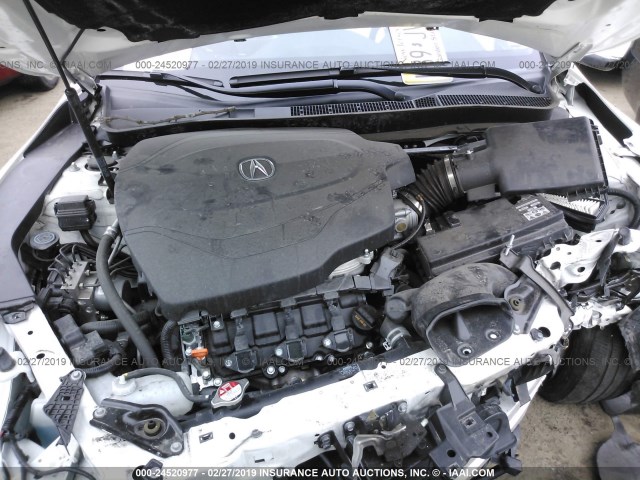 19UUB2F31JA008744 - 2018 ACURA TLX WHITE photo 10